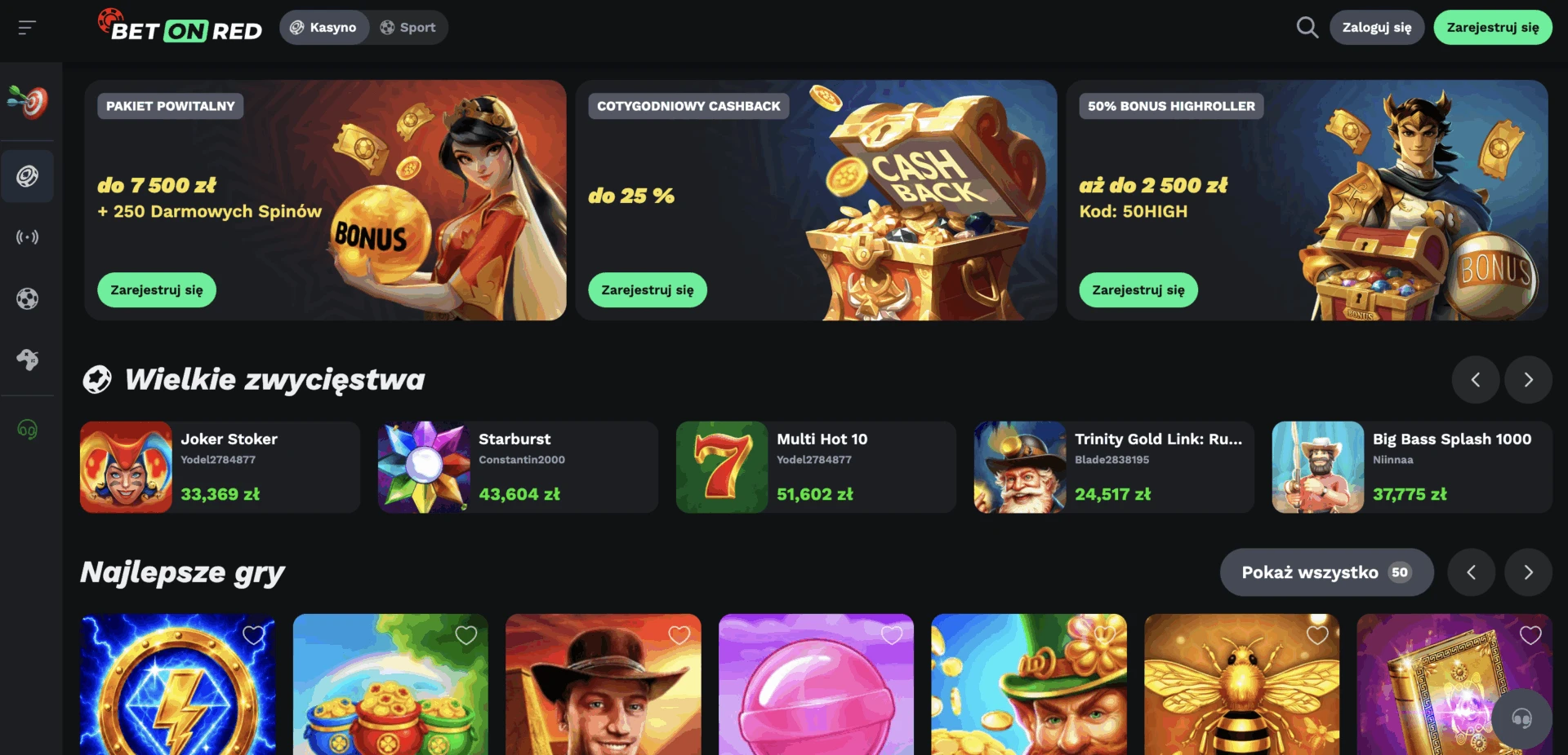 Bet on Red kody bonusowe: lista aktualnych okazji dla graczy z Polski